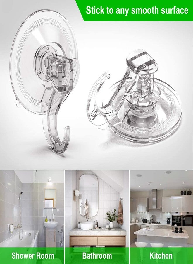 LUXEAR Suction Cup Hooks - 6 Pack Suction Hooks Reusable Powerful Waterproof - Clear Removable Suction Hanger for Christmas Wreath, Shower,Tile,Bathroom,Towel,Kitchen - Image 5